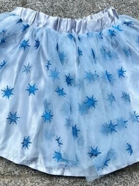 Disney Frozen 2 Layered Skirt 5T EUC - Anna Elsa - Tulle Glitter Layered Tutu